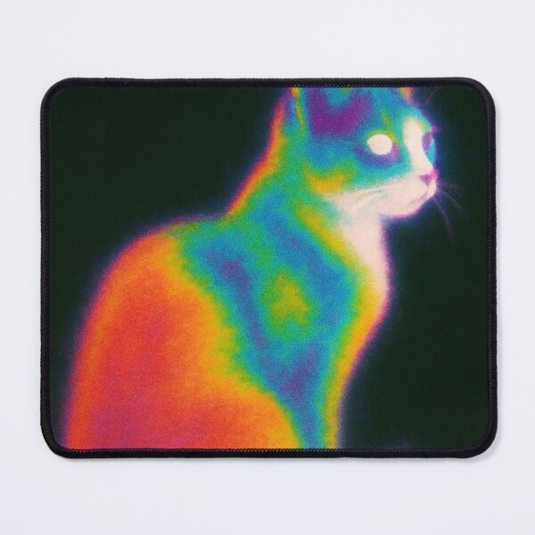 Item preview, Thermal Camera Infrared Cat Neon Heat Map Glowing Kitty designed and sold by LYAN-STORE.