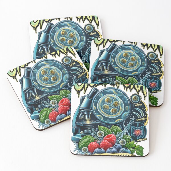 Item preview, Cyclospora Small Parasite Big Impact – Retro Microbiology Science Design designed and sold by CatLovers Studio.