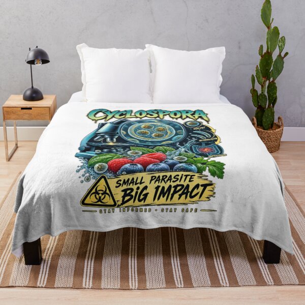 Item preview, Cyclospora Small Parasite Big Impact – Retro Microbiology Science Design designed and sold by CatLovers Studio.