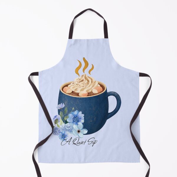 Item preview, A Quiet Sip | Blue Floral Hot Cocoa Aesthetic | Cozy Coffee Cup Art designed and sold by BLOOMVELLE.