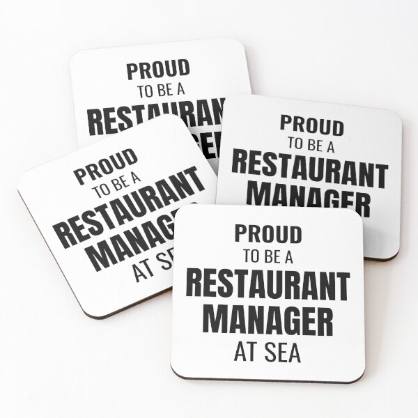 Item preview, Proud to be a Restaurant Manager at Sea (Black) designed and sold by ShipCrewNation.