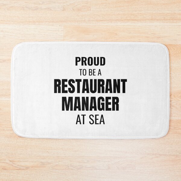 Item preview, Proud to be a Restaurant Manager at Sea (Black) designed and sold by ShipCrewNation.