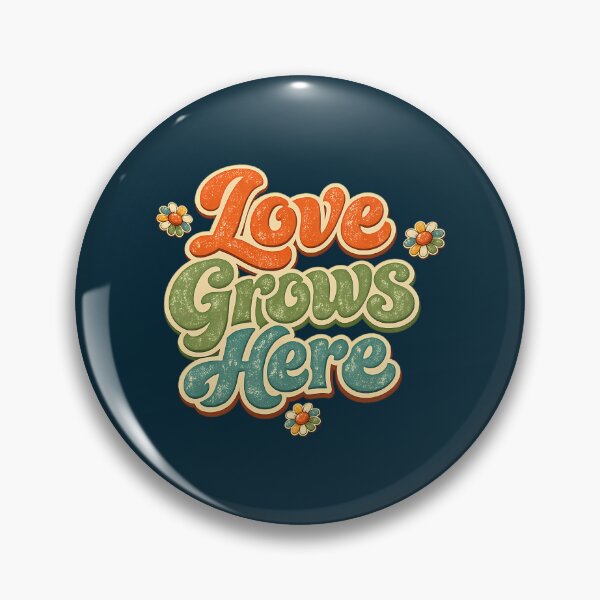 Item preview,  Love Grows Here Retro Daisy Flower Power Design designed and sold by DietrichMoshe.