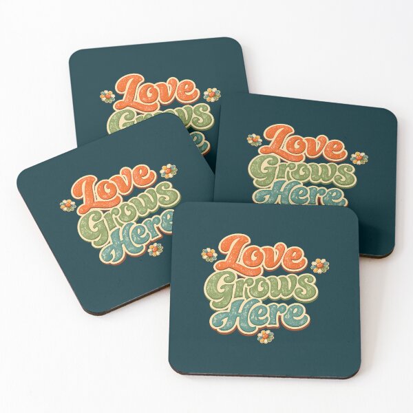 Item preview,  Love Grows Here Retro Daisy Flower Power Design designed and sold by DietrichMoshe.