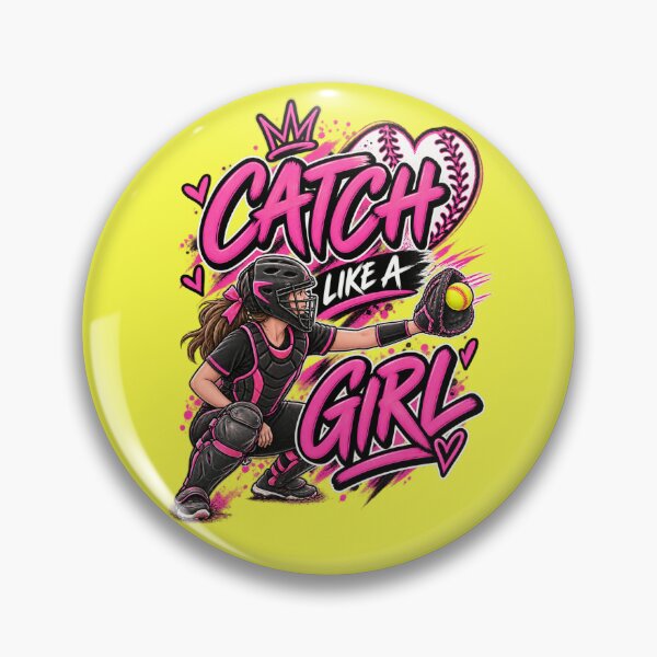 Item preview, Catch Like a Girl Pink designed and sold by With-Odin.