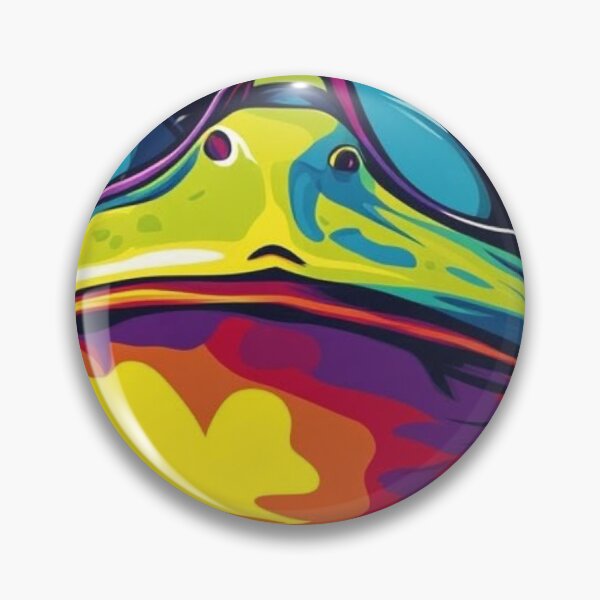 Item preview, Cool Frog Sunglasses Colorful Pop Art Retro Chill Toad designed and sold by LYAN-STORE.