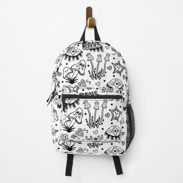 Item preview, Black line psychedelic hand drawn seamless pattern designed and sold by OM-lova.