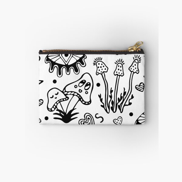 Item preview, Black line psychedelic hand drawn seamless pattern designed and sold by OM-lova.