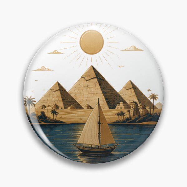 Item preview, Egyptian Pyramids Nile River Sunset designed and sold by RadwaNour.
