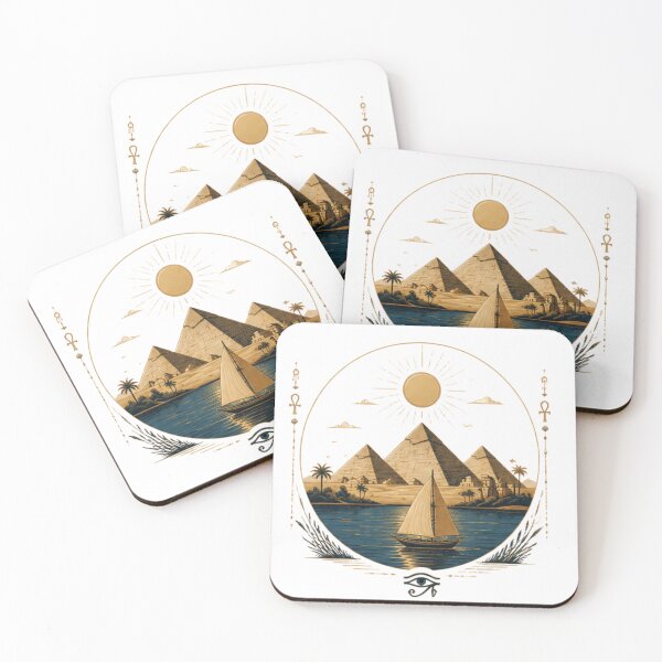 Item preview, Egyptian Pyramids Nile River Sunset designed and sold by RadwaNour.