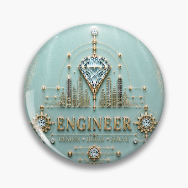 Item preview, Engineer – Aqua Tiffany Gold Diamond Engineering Design designed and sold by HO•Designs.