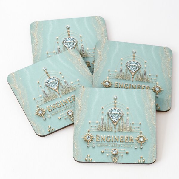 Item preview, Engineer – Aqua Tiffany Gold Diamond Engineering Design designed and sold by HO•Designs.