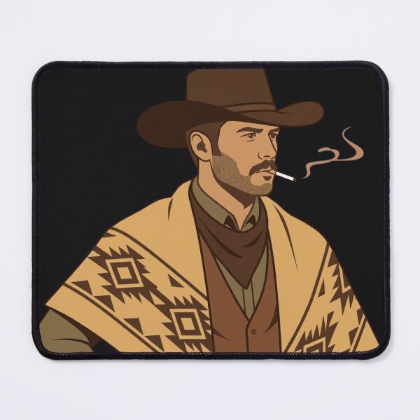 Item preview, Vintage Cowboy Gunslinger With Poncho And Cigarillo designed and sold by Surviving Monday Club.