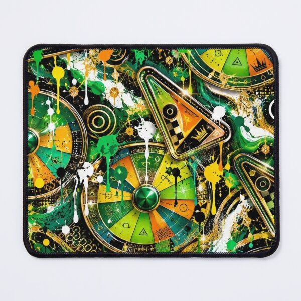 Item preview, Tarot Wheel and Geometry Mixed Media Art designed and sold by THE SPLATTERED HAUS BY SAGE BANKS.