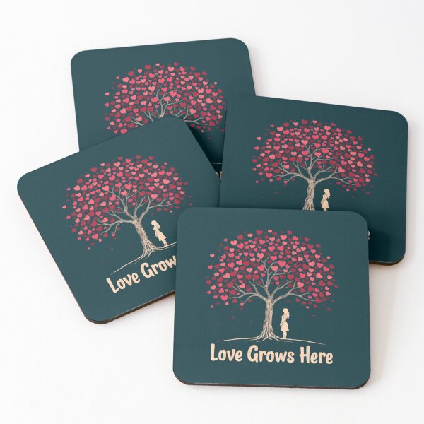 Item preview,  Love Grows Here Tree Hearts Valentine Day designed and sold by DietrichMoshe.