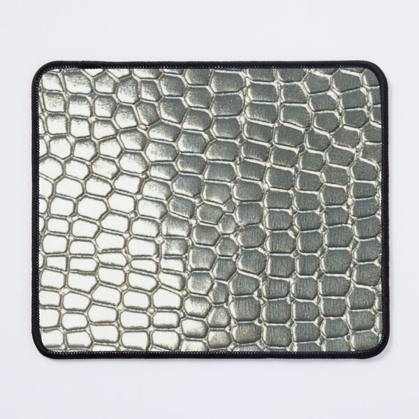 Item preview, Silver Metallic Snake Scales Metallic Alligator Leather Texture Pattern designed and sold by LYAN-STORE.
