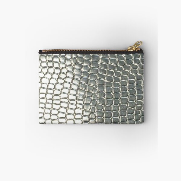 Item preview, Silver Metallic Snake Scales Metallic Alligator Leather Texture Pattern designed and sold by LYAN-STORE.