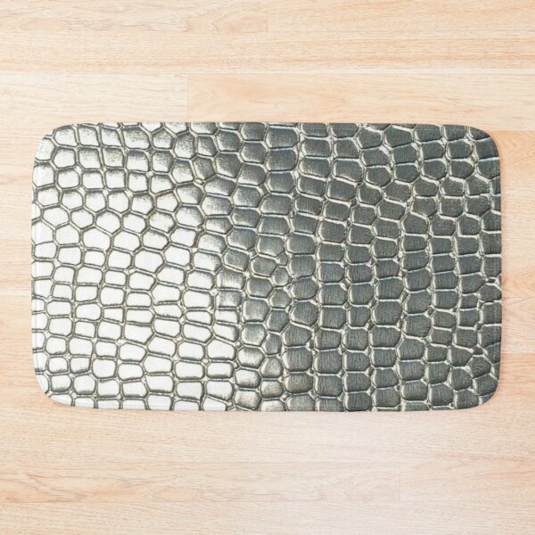 Item preview, Silver Metallic Snake Scales Metallic Alligator Leather Texture Pattern designed and sold by LYAN-STORE.