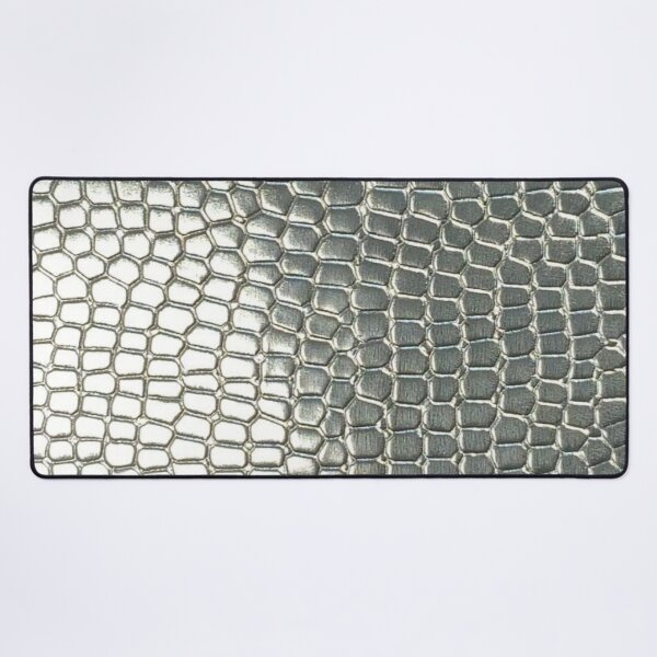Item preview, Silver Metallic Snake Scales Metallic Alligator Leather Texture Pattern designed and sold by LYAN-STORE.