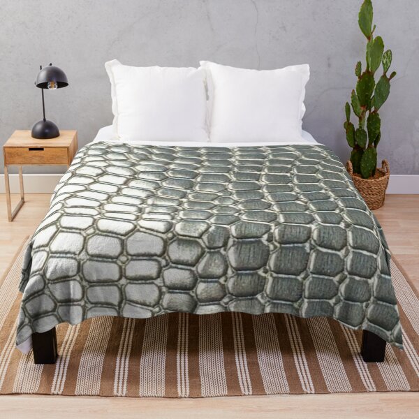 Item preview, Silver Metallic Snake Scales Metallic Alligator Leather Texture Pattern designed and sold by LYAN-STORE.