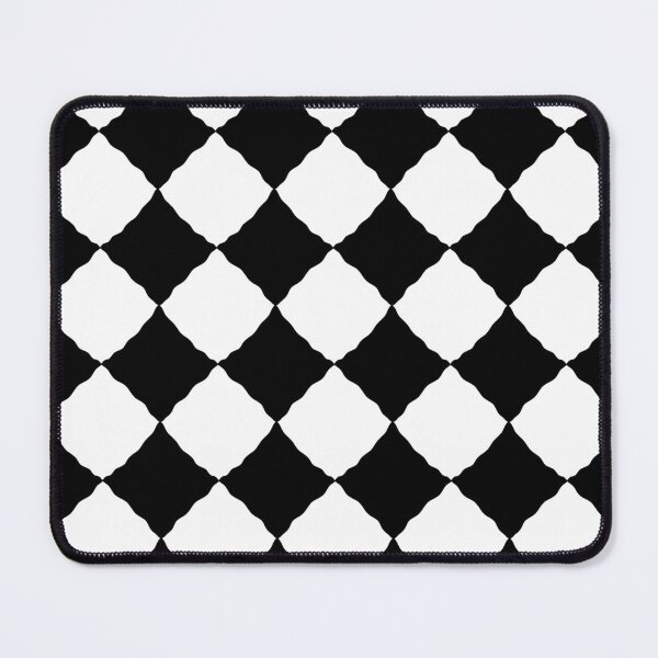 Item preview, Black and White Curved Checkerboard Pattern designed and sold by SbRandomLab.