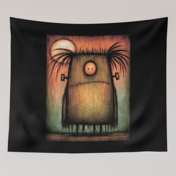 Item preview, The Monster and the Moon. Halloween. designed and sold by MagelliShop.