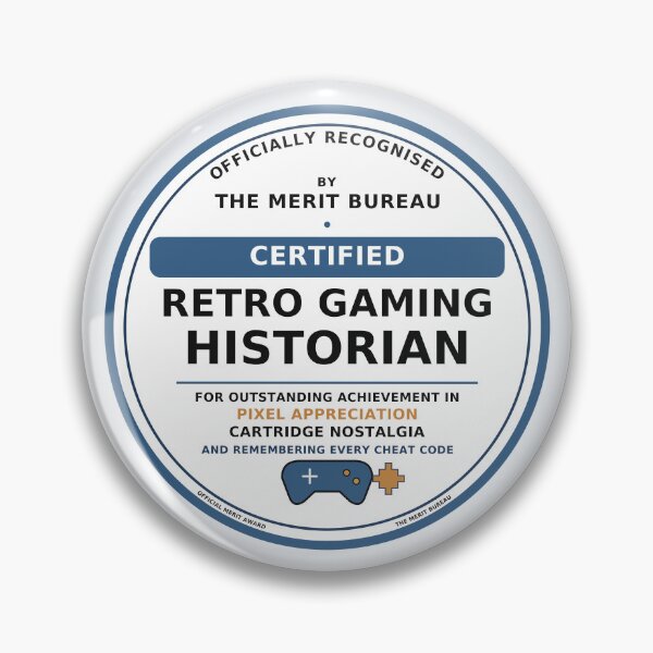Item preview,  Retro Gamer Gift | Certified Gaming Historian Award designed and sold by TheMeritBureau.