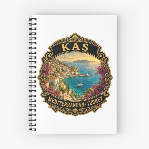 Item preview, Kaş Turkey Vintage Travel Badge Sticker | Kas Mediterranean Coast Souvenir designed and sold by DreamPaw Studio.