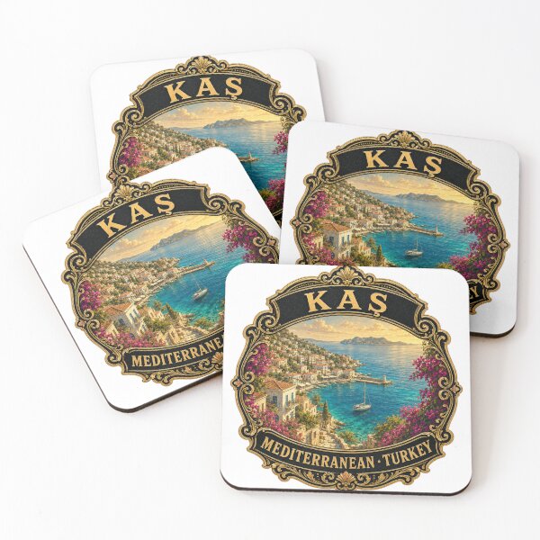 Item preview, Kaş Turkey Vintage Travel Badge Sticker | Kas Mediterranean Coast Souvenir designed and sold by DreamPaw Studio.