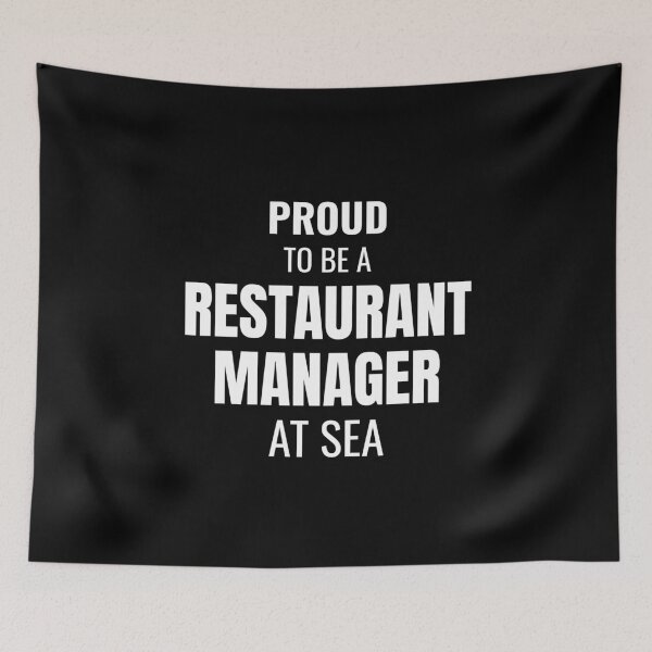 Artikelvorschau, Proud to be a Restaurant Manager at Sea (White) entworfen und verkauft von ShipCrewNation.
