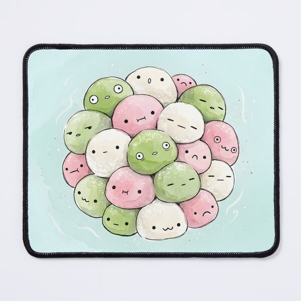 Item preview, Cute Mochi Ice Cream Kawaii Japanese Sweets Illustration designed and sold by DuckOddity.