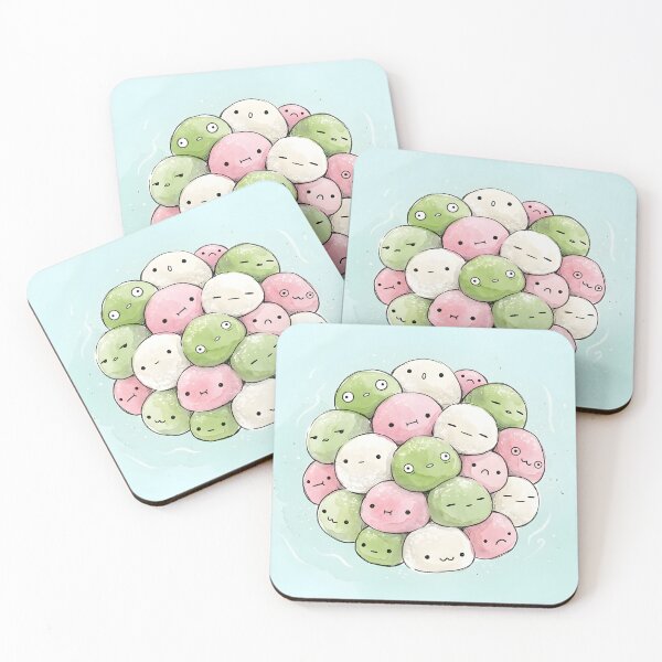 Item preview, Cute Mochi Ice Cream Kawaii Japanese Sweets Illustration designed and sold by DuckOddity.