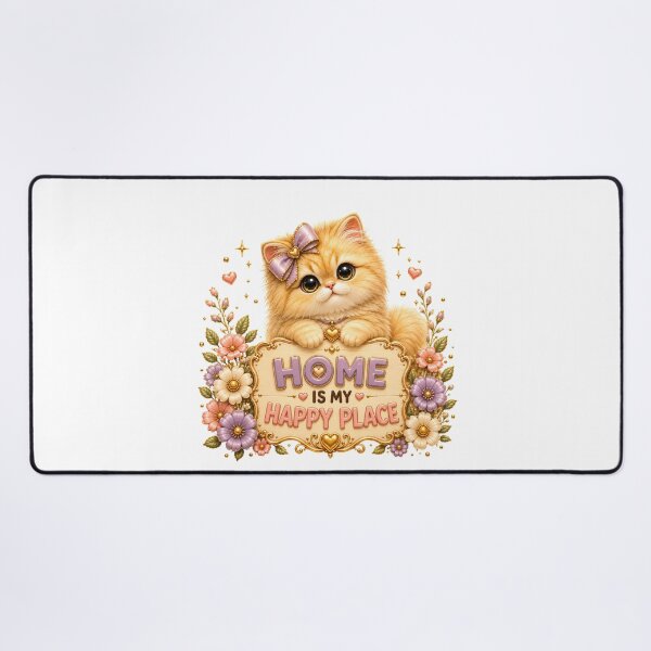 Item preview, Home Is My Happy Place – Cute Persian Cat Cozy Design designed and sold by HO•Designs.