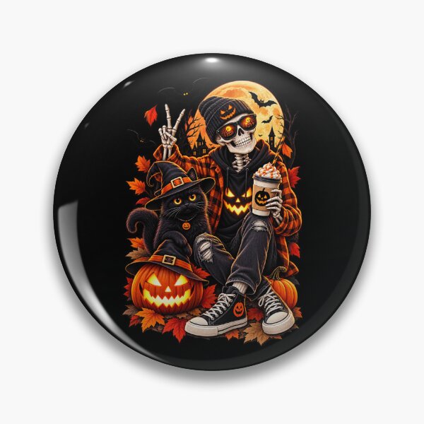 Item preview, Skeleton Coffee Halloween Black Cat designed and sold by Corvoria.
