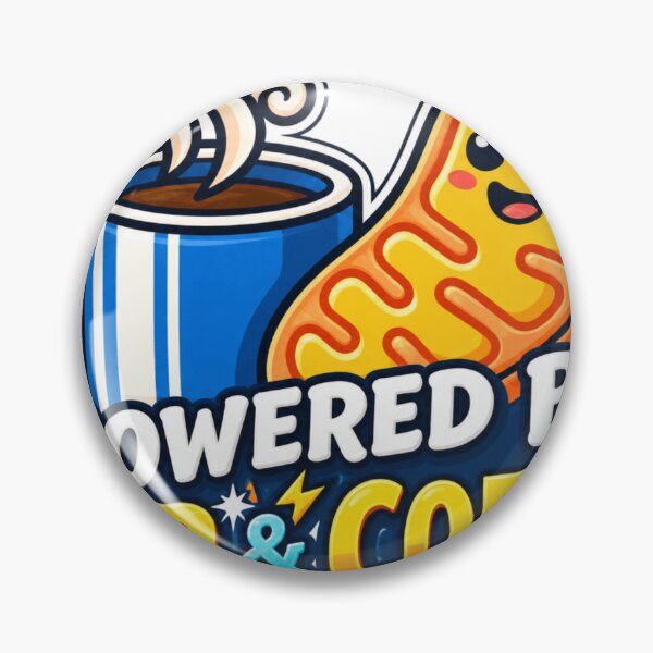 Item preview, Powered by ATP & Coffee - Funny Biology Science Teacher & Student Sticker designed and sold by Oualibaddas.