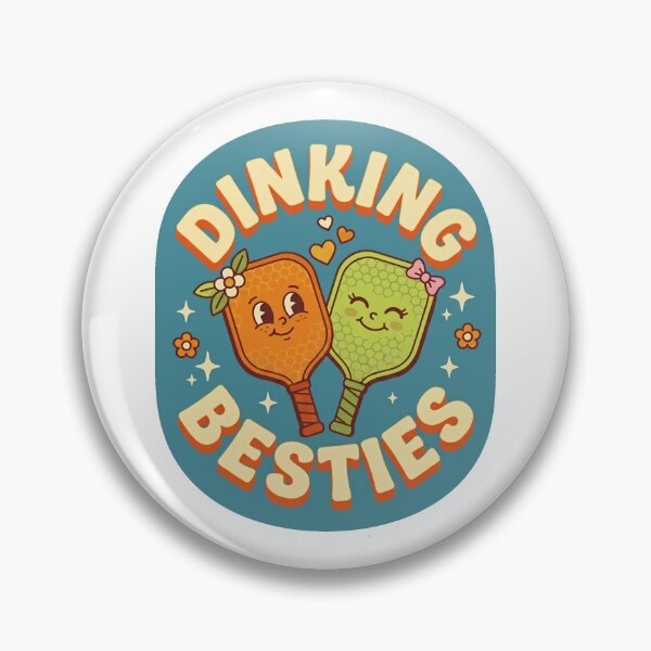 Item preview, Dinking Besties Cute Retro Pickleball Paddles designed and sold by randaper.