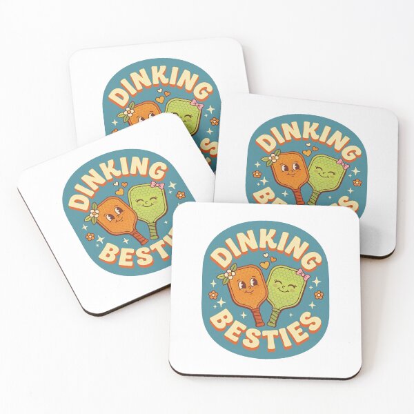 Item preview, Dinking Besties Cute Retro Pickleball Paddles designed and sold by randaper.