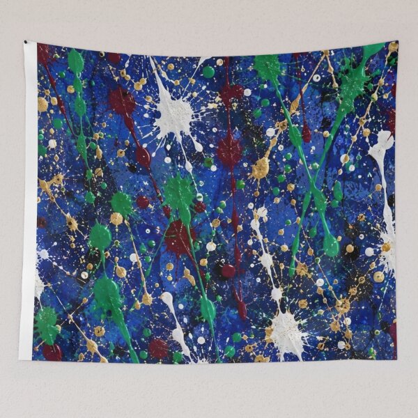 Item preview, Cosmic Splatter Action Abstract Art designed and sold by THE SPLATTERED HAUS BY SAGE BANKS.