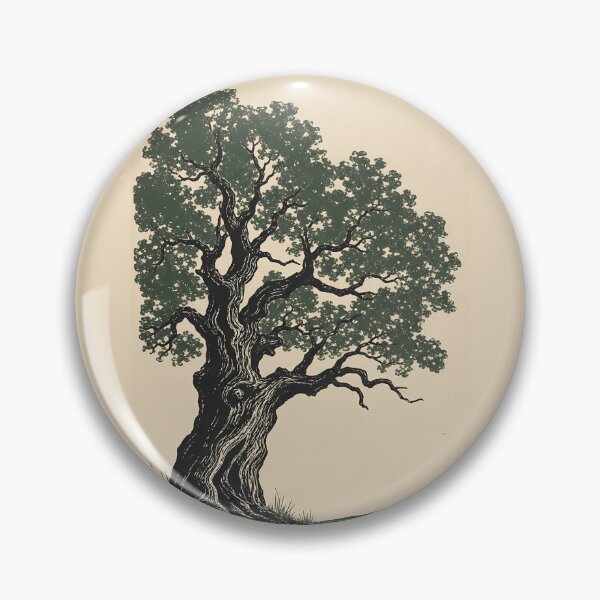 Item preview, Ancient Oak Tree Linocut Nature Art designed and sold by Sarcastic designs.