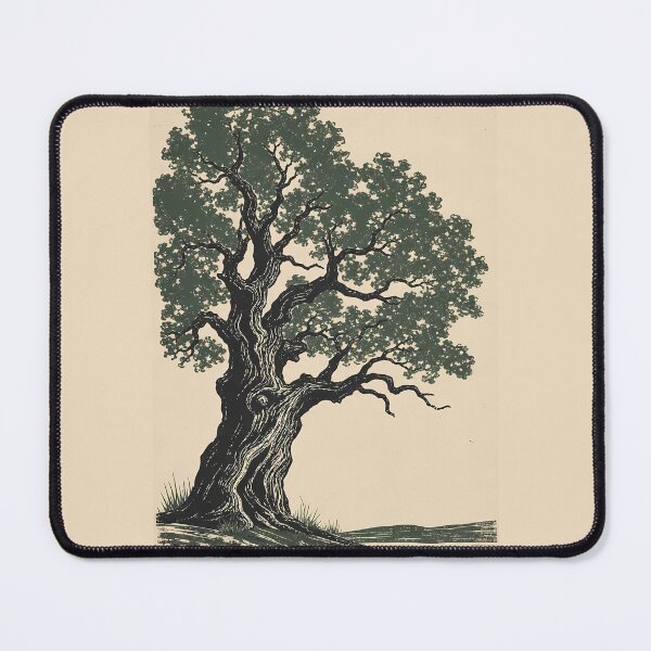 Item preview, Ancient Oak Tree Linocut Nature Art designed and sold by Sarcastic designs.