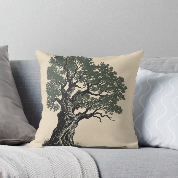 Item preview, Ancient Oak Tree Linocut Nature Art designed and sold by Sarcastic designs.