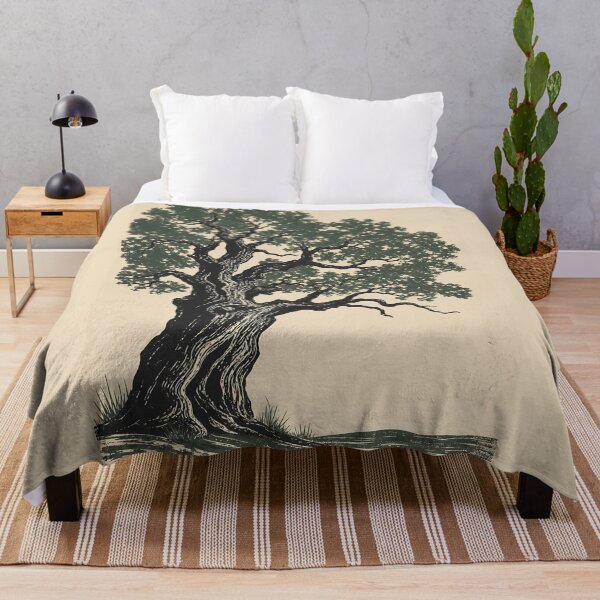 Item preview, Ancient Oak Tree Linocut Nature Art designed and sold by Sarcastic designs.