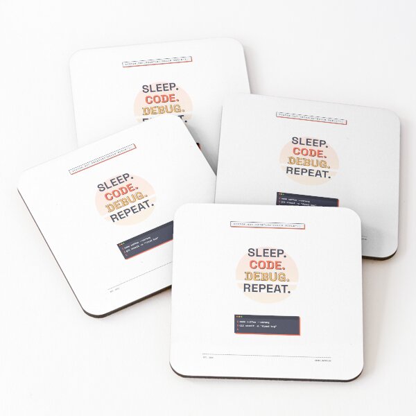 Item preview, Sleep. Code. Debug. Repeat. Retro Dev Humor designed and sold by bigramy.