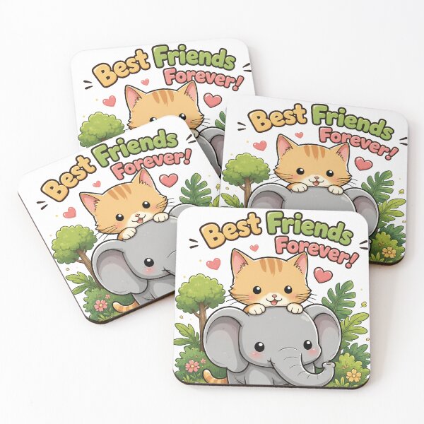 Item preview, cute cat and elephant designed and sold by aliraweb.
