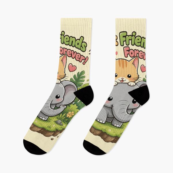 Item preview, cute cat and elephant designed and sold by aliraweb.