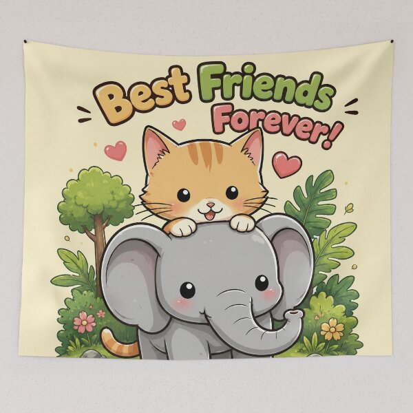 Item preview, cute cat and elephant designed and sold by aliraweb.