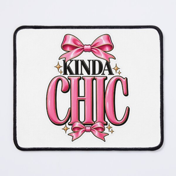 Item preview, Kinda Chic Pink Coquette Bow Typography Sticker designed and sold by Promoffy.