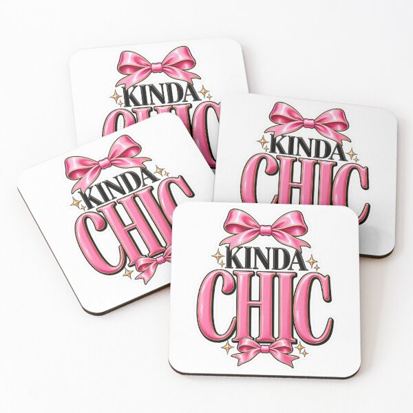 Item preview, Kinda Chic Pink Coquette Bow Typography Sticker designed and sold by Promoffy.