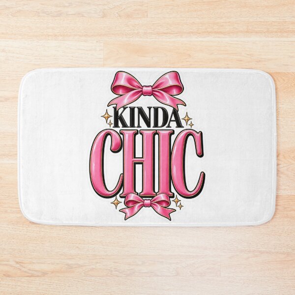 Item preview, Kinda Chic Pink Coquette Bow Typography Sticker designed and sold by Promoffy.