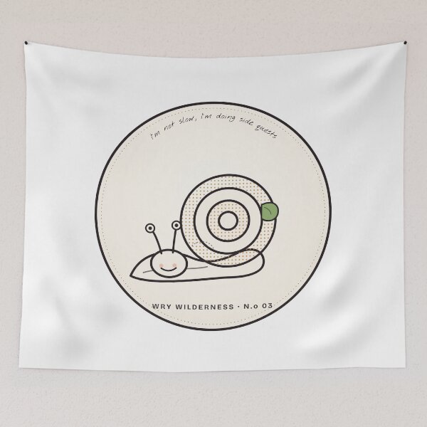 Item preview, Side Quest Snail Sticker, Funny Slow Snail Meme designed and sold by Helt-enkelt.